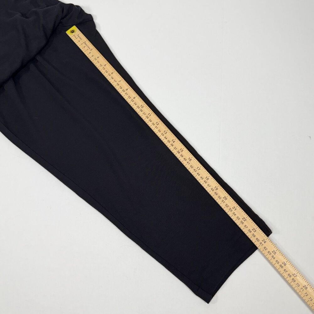 Pleated Wide Leg LOFT Petites Black Rayon Trouser Pants Size LP Large Petite - Picture 5 of 9